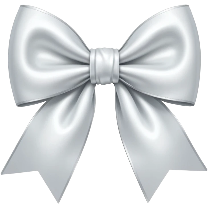 white satin bow, tied neatly, shiny texture emoji
