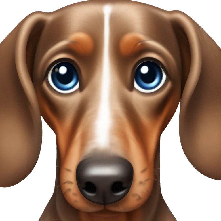 Dapple dachshund with one blue eye emoji