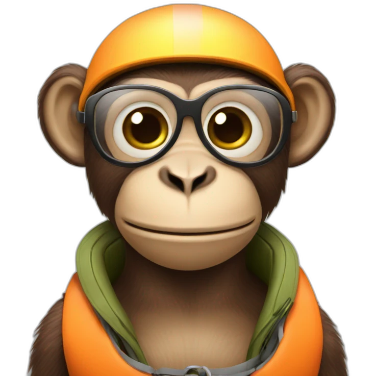 Monkey with lifevest emoji