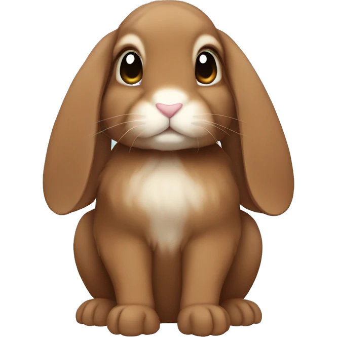 Brown lop bunny emoji