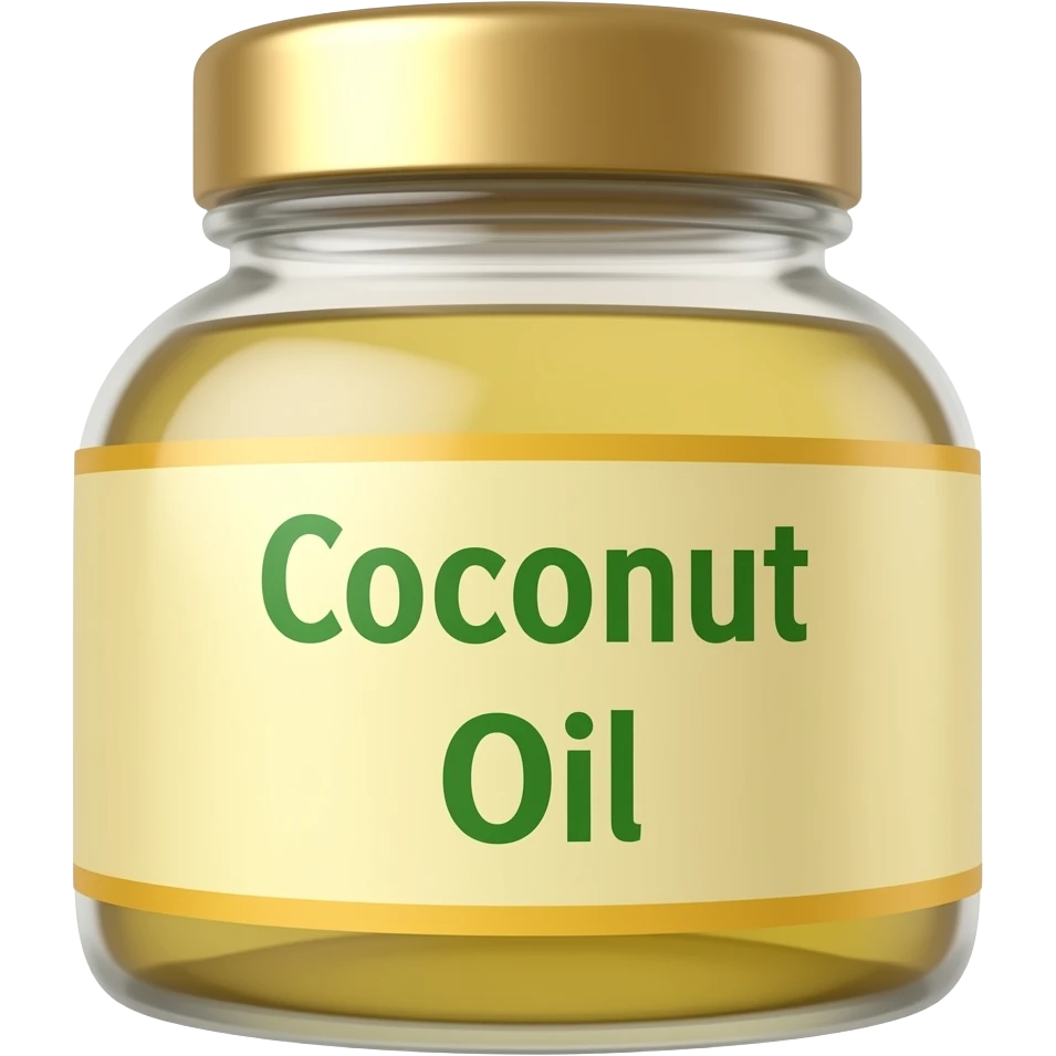 Coconut oil in bottle emoji