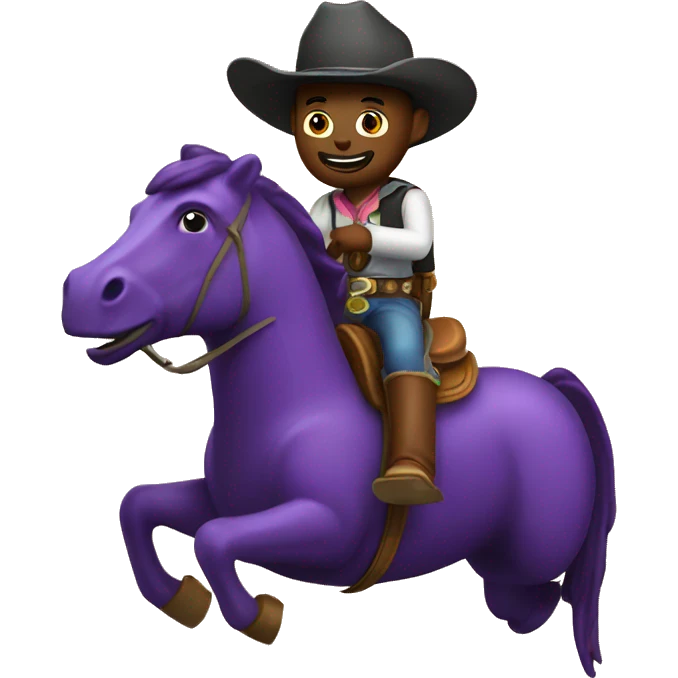 cowboy riding eggplant emoji