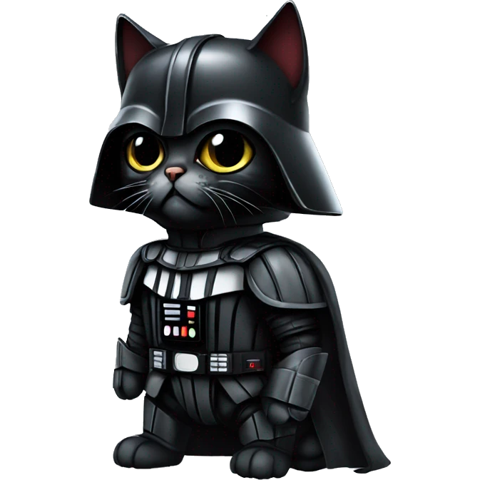 Darth Vader cat full armor emoji