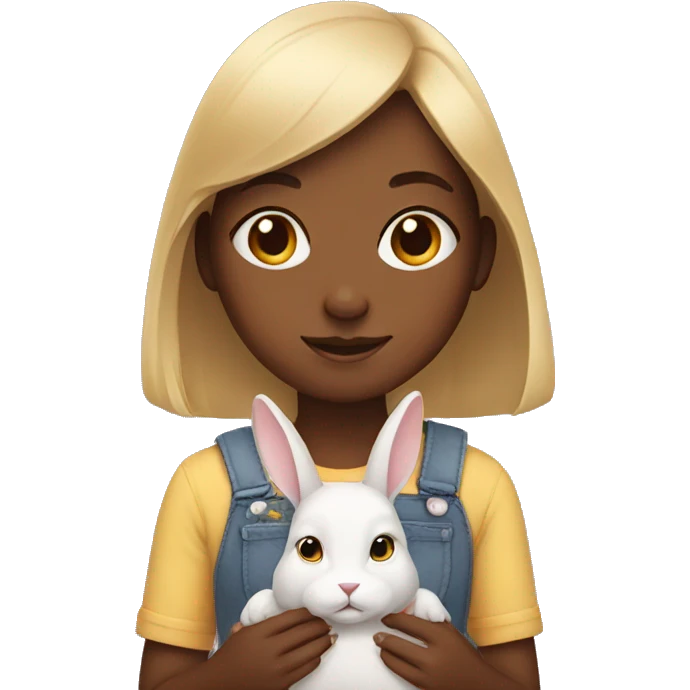 A girl with rabbit emoji