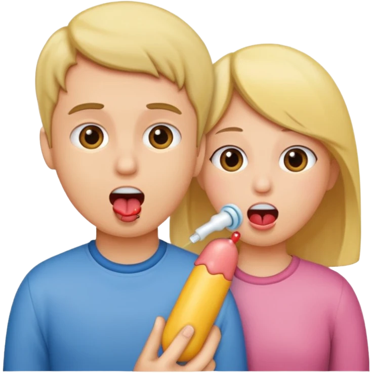 Penis in mouth sucking girl boy emoji