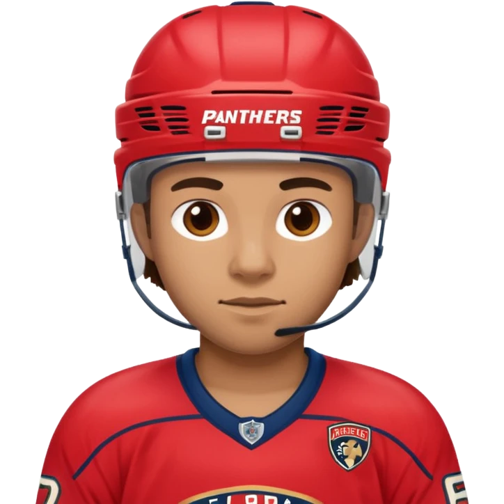 Florida Panthers hockey player in uniform emoji