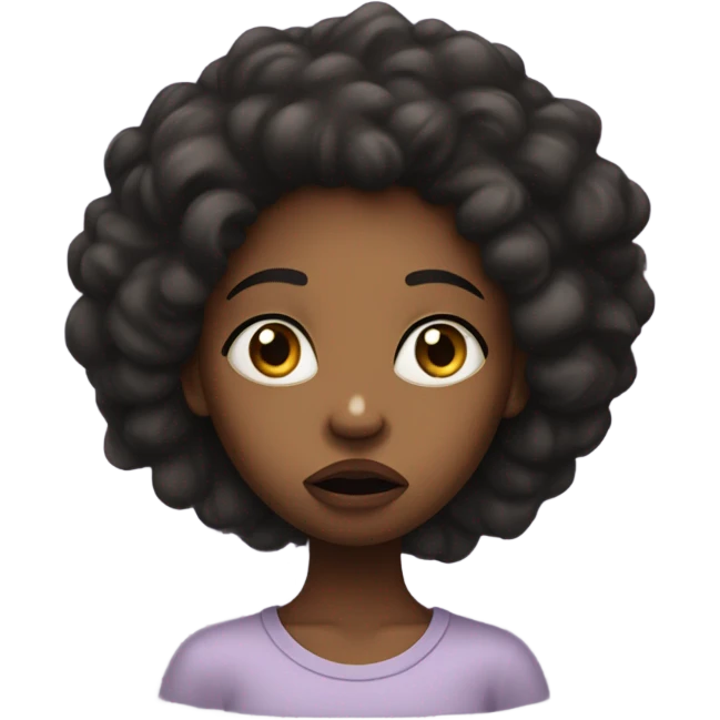 Black girl scared  emoji