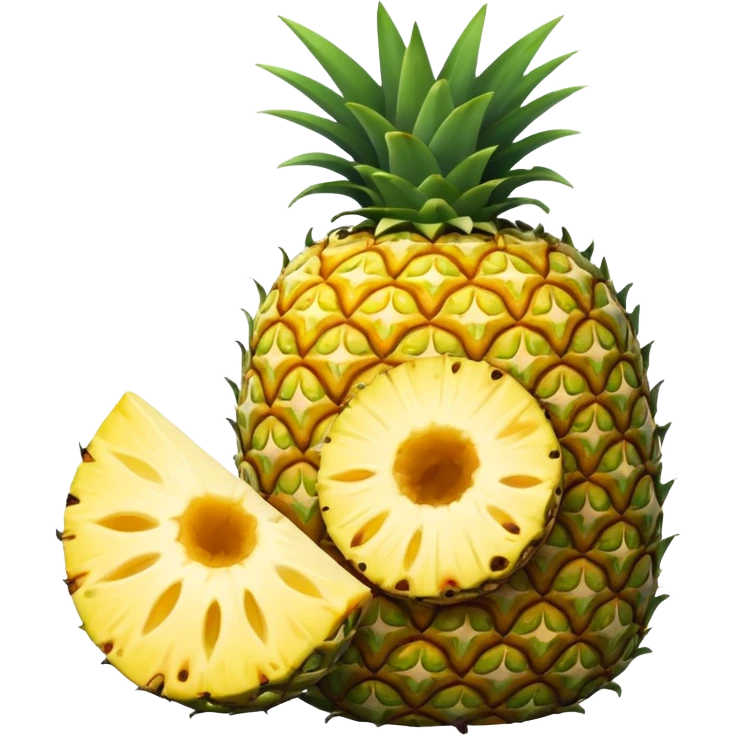 half eaten pineapple emoji