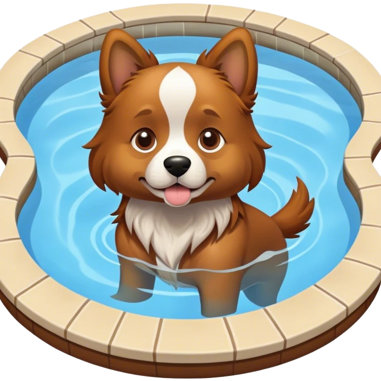 Dog in pool emoji