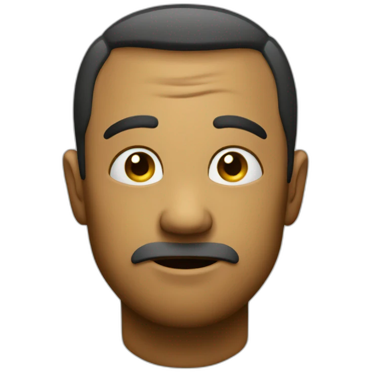 Sad emoji wearing a happy mas emoji