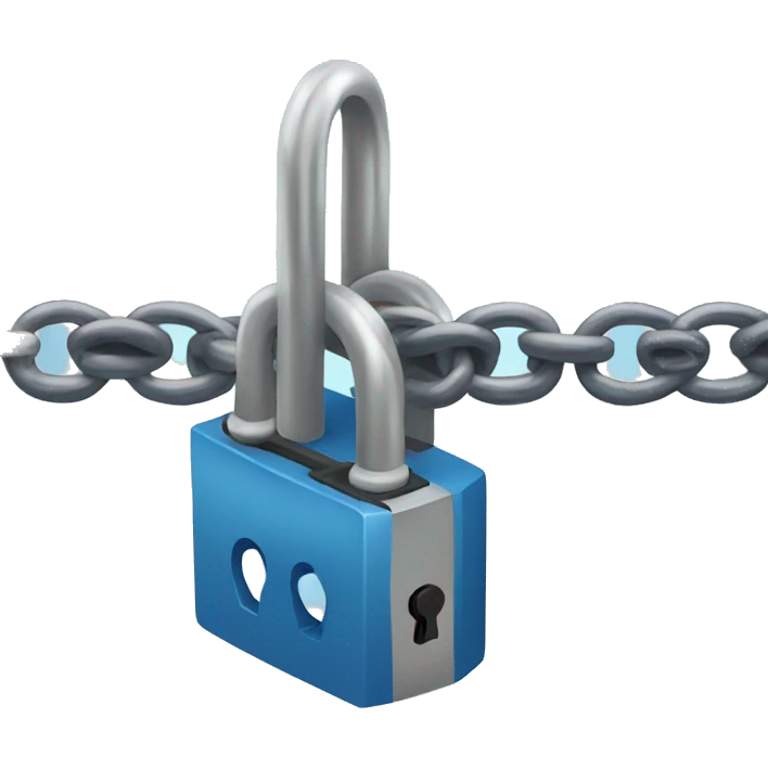 lock with blue birdge emoji