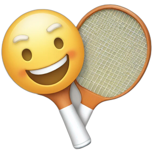 table Tennis racket Witz a smile emoji