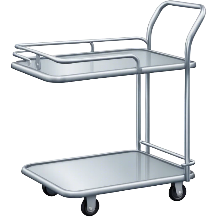 hotel trolley with only one platform at the bottom emoji