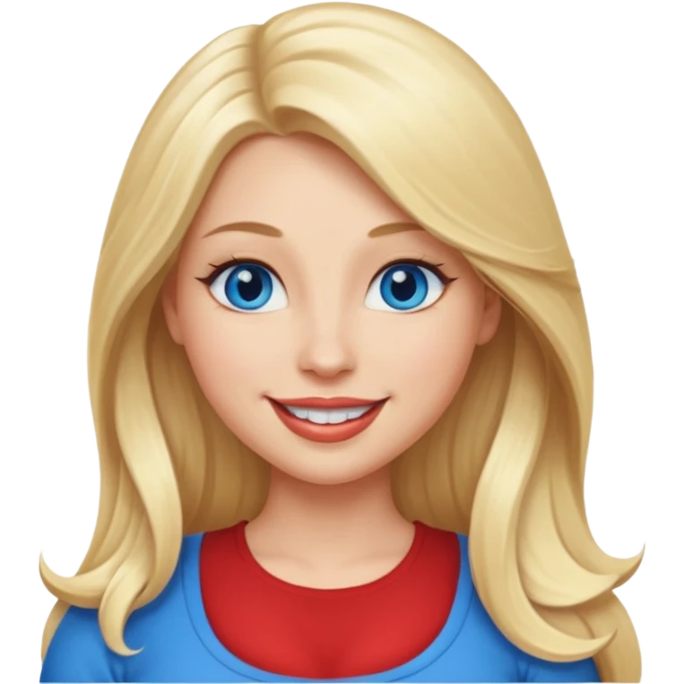sluty blonde big boobs blue eyes long hair big lips emoji