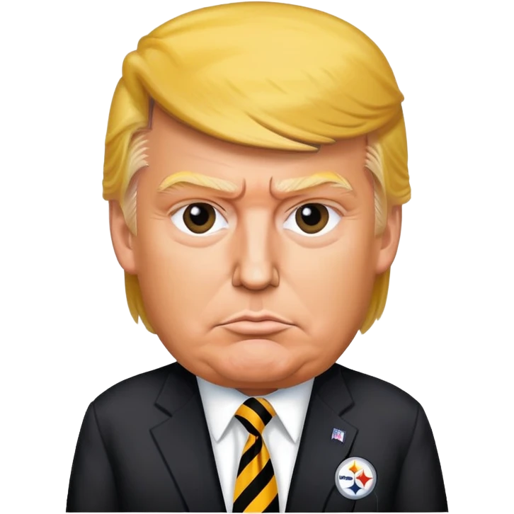 Donald trump in Steelers gear  emoji