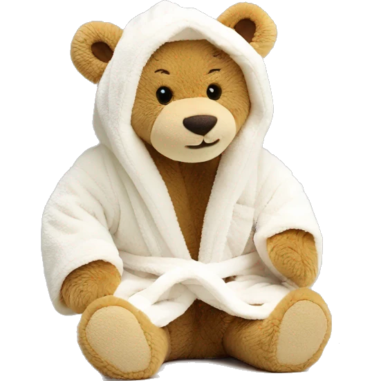 bathrobe bartholomew bear jellycat  emoji