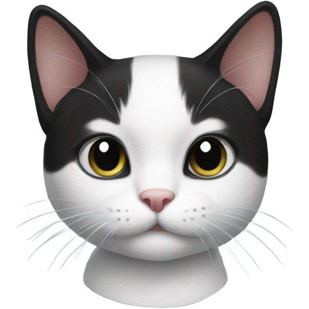 small black and white cat emoji