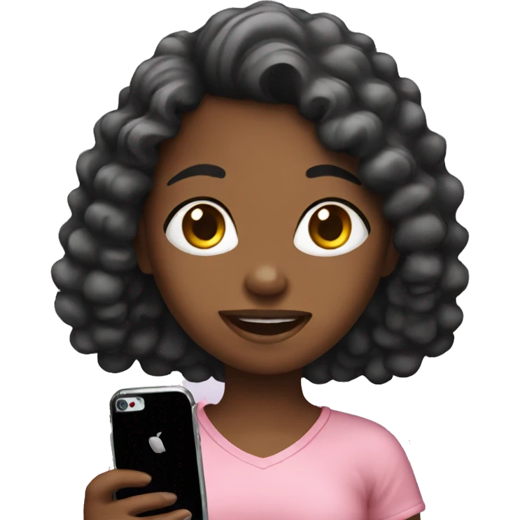 girl with phone emoji