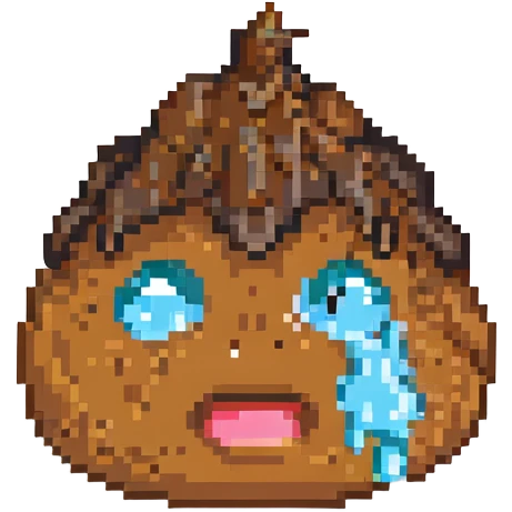 crying emoji but instead of tears poop emoji