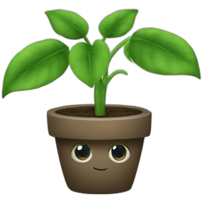 plant with big eyes emoji
