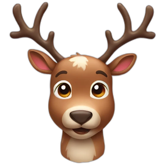 cute reindeer emoji