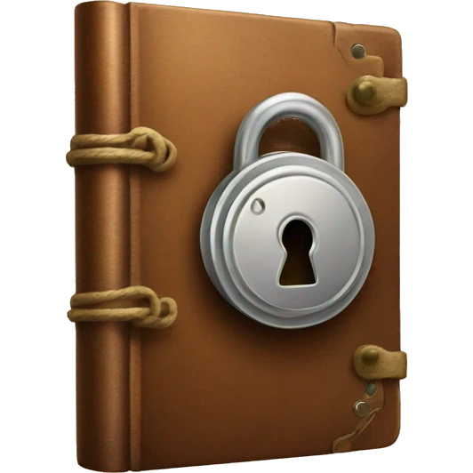 vintage diary with lock emoji