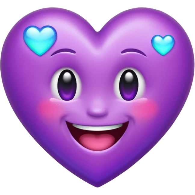 flashing purple heart that's laughing so hard it's crying emoji