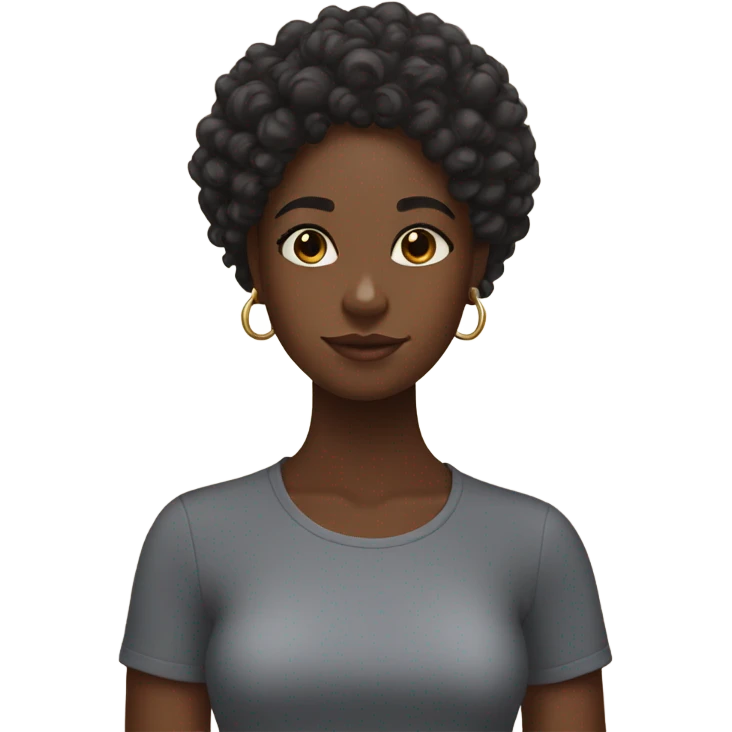 skincare, curly hair, black girl emoji