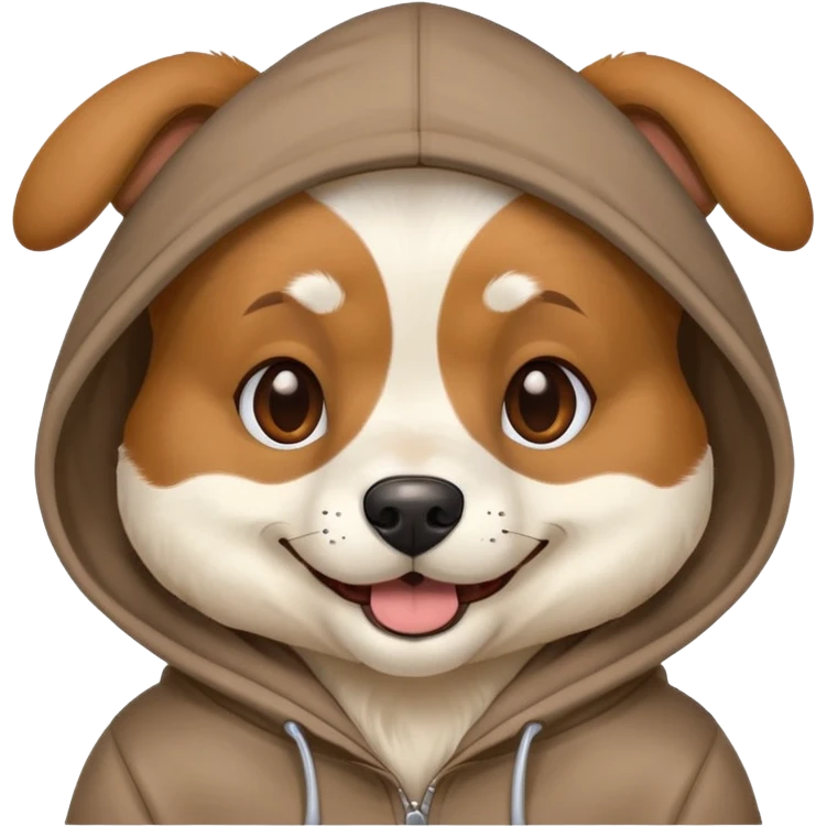 Dog weating hodie emoji