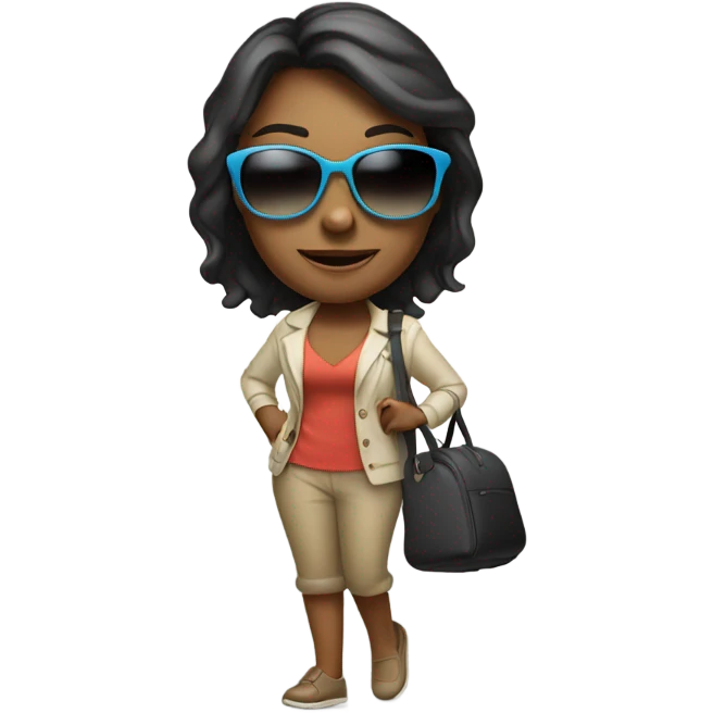 Woman Travel with sunglasses emoji