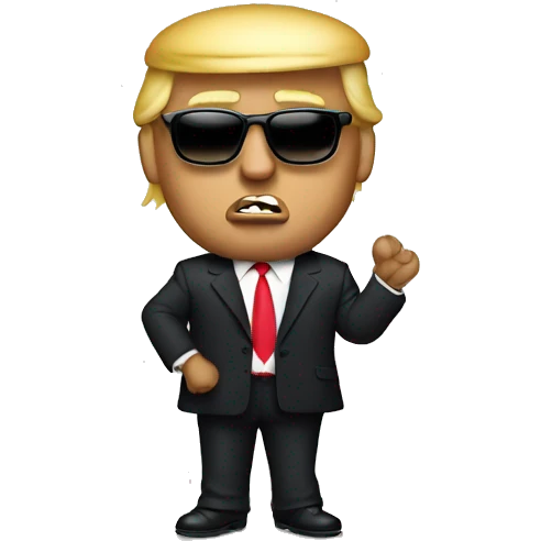 trump as a rapper emoji