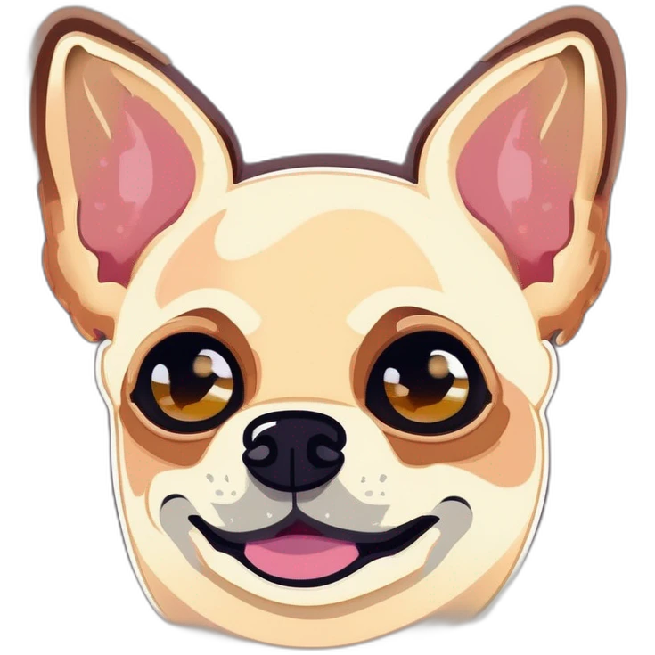 Perra Chihuahua con corona emoji