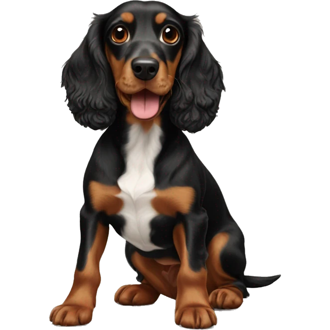 Cocker spaniel mixed with dachshund emoji