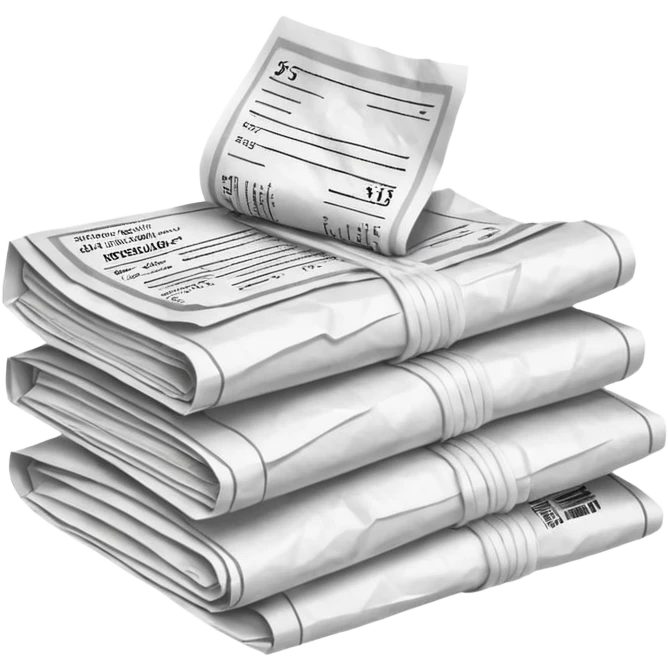 Stack of receipts emoji