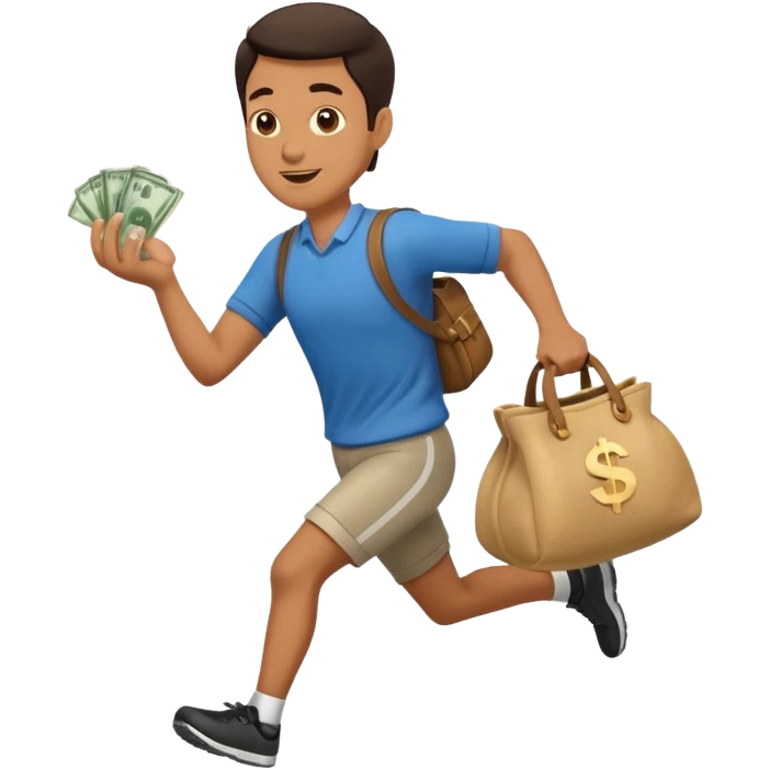 Man running with moneybag emoji