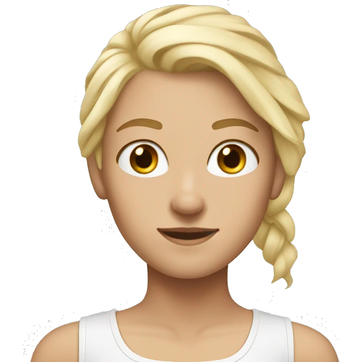 blonde hair white girl fitness emoji