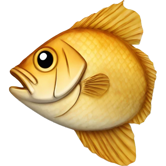 Fried fish on plate emoji