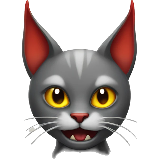 Cat with devil horns emoji