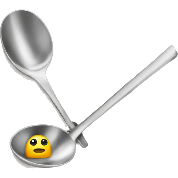 A spoon with Helicopter emoji