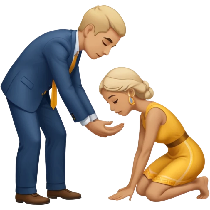 🙋🏻‍♂️🙇🏼‍♀️ emoji