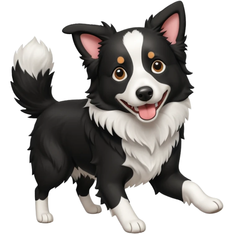 border collie playing emoji