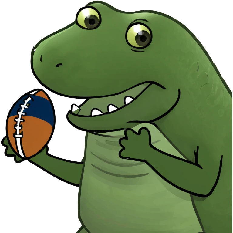 A gator playing football  emoji
