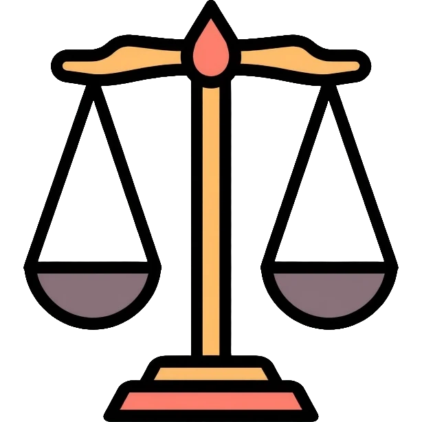balanced scale representing unbiased decisions and fairness emoji