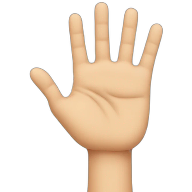Six fingers hand emoji