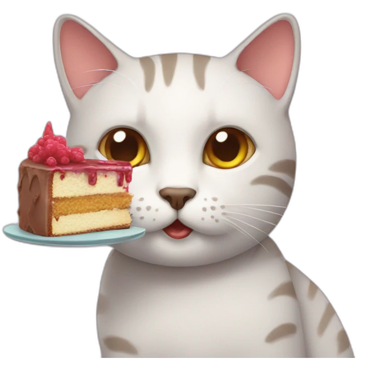 Cat ate cake emoji