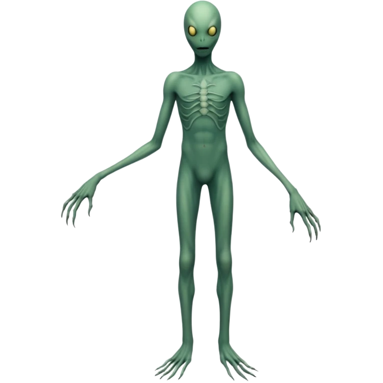 Combination of slenderman and the creature from the black lagoon emoji
