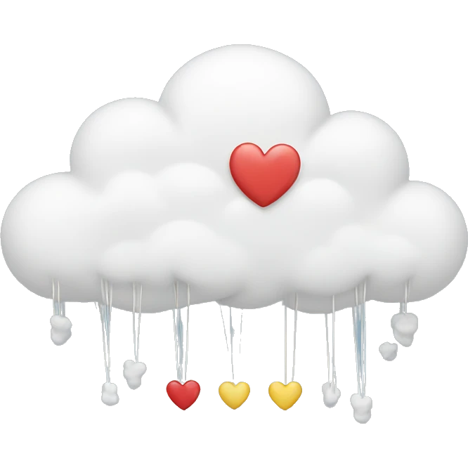 Cloud with heart strings attached  emoji