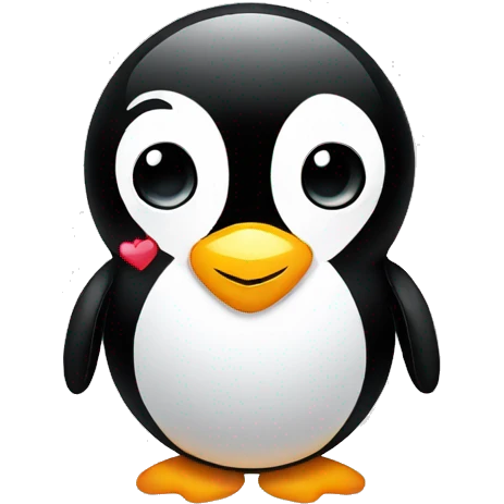 smilng penquin with heart  emoji