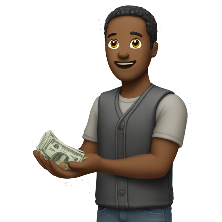 person having money in the hand emoji