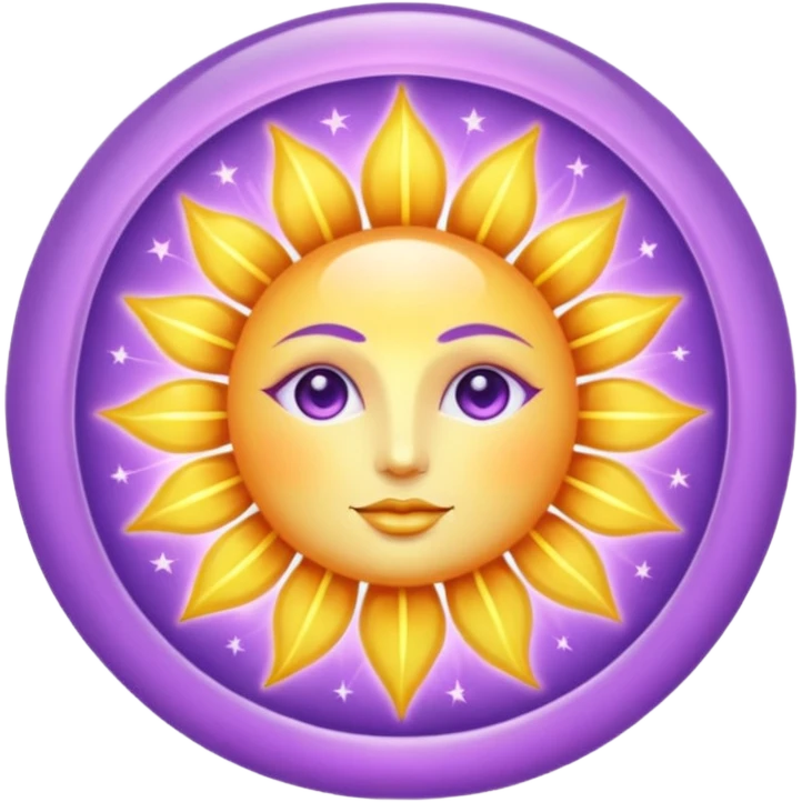 lilac mysthic sun emoji